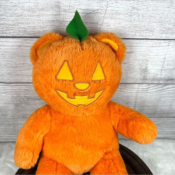 Build a Bear Glow in the Dark Halloween Orange Pumpkin Bear Toy Plush - Picture 2 of 8